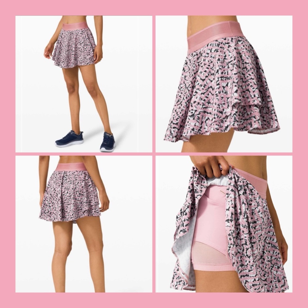 Lululemon Court Rival Pink High Rise Skirt Tall Tennis Pickelball